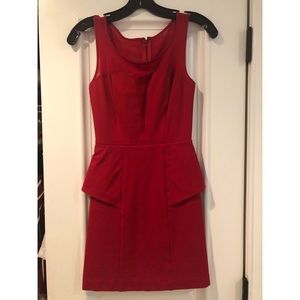 Guess Red Peplum Dress